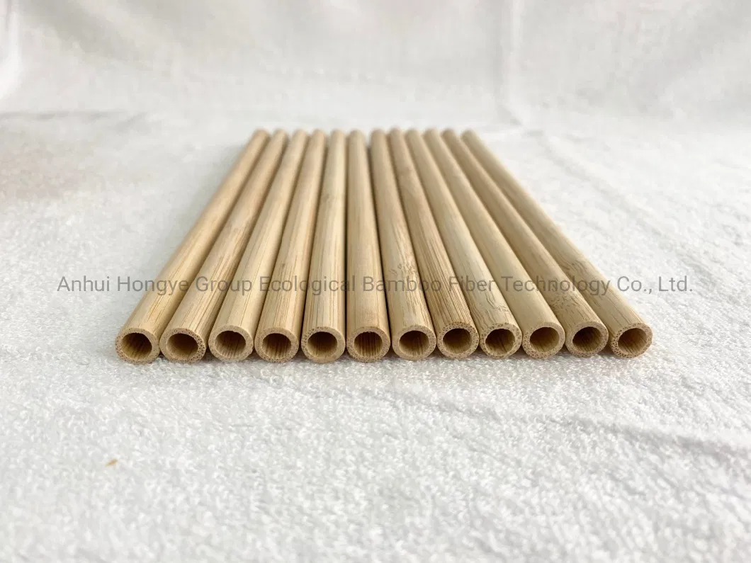 Eco-Friendly Carbonization Disposable Bamboo Straw 9.0*200mm