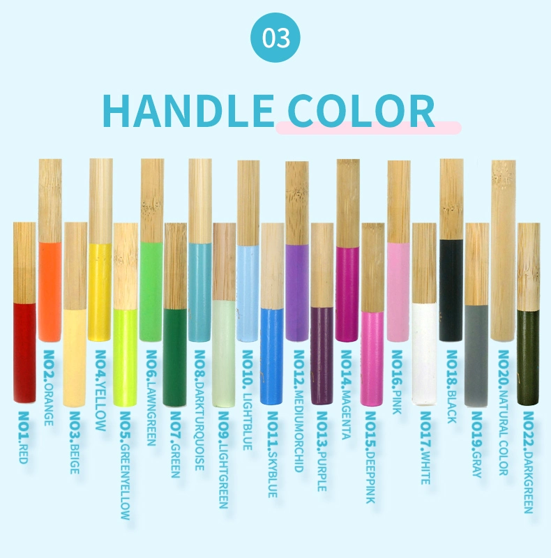 2022 New 100% Biodegradable Eco-Friendly Natural Bamboo Toothbrush for Kids and Adults