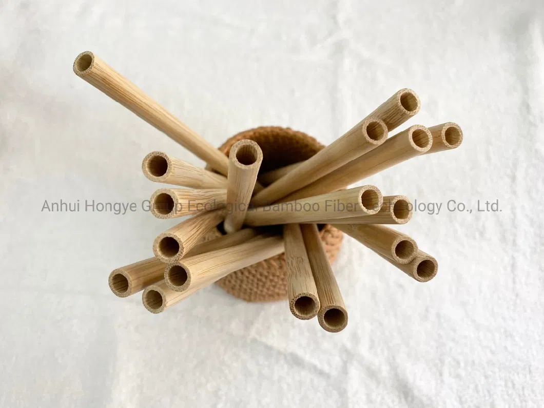 Eco-Friendly Carbonization Disposable Bamboo Straw 9.0*200mm